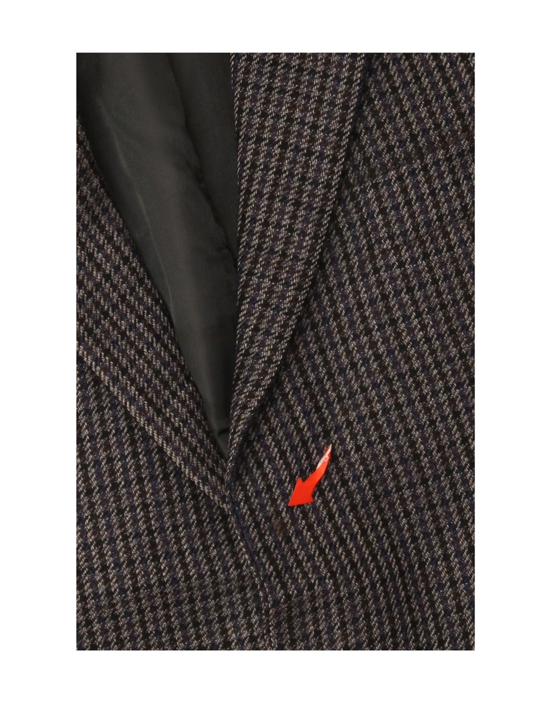 Jaqueta blazer masculina Chaps com 2 botões UK 38 cinza médio Houndstooth