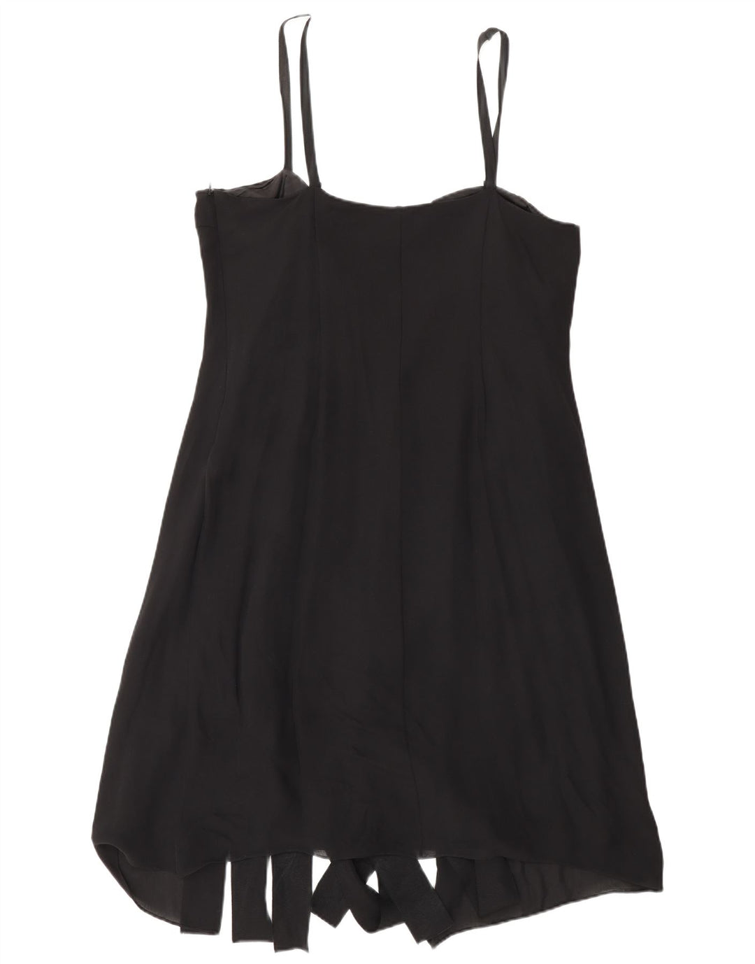 Vestido feminino Fenn Wright Manson em linha A Reino Unido 16 grande seda preta