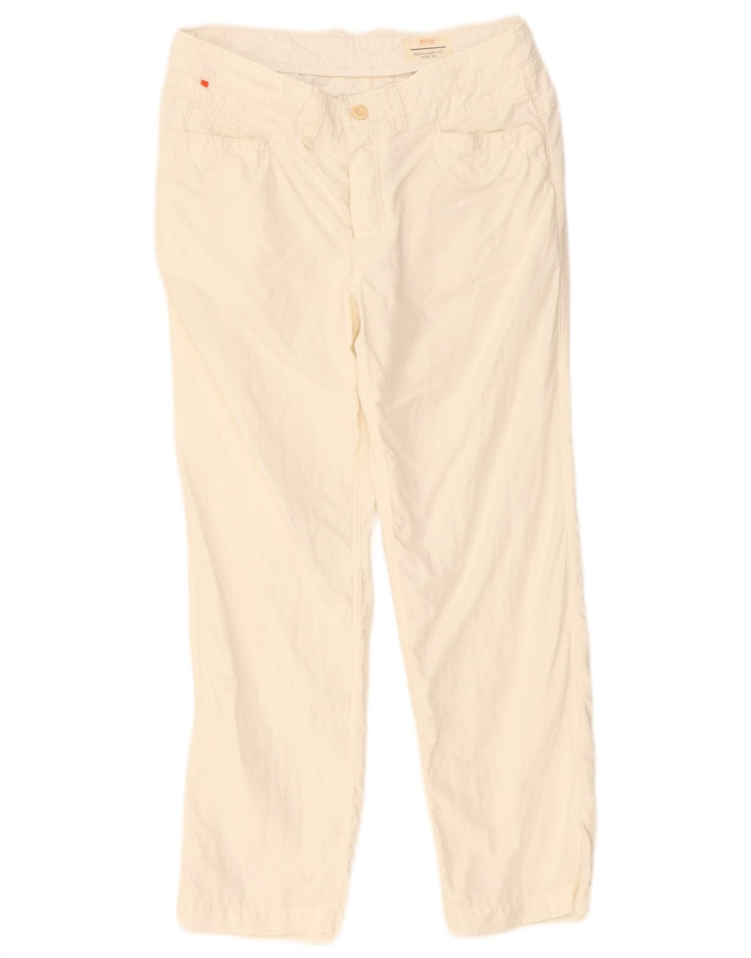 Calça casual feminina Hugo Boss de ajuste regular W34 L29 bege