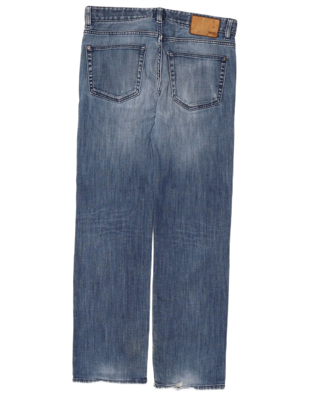 Hugo Boss Masculino Stretch Straight Jeans W34 L29 Azul