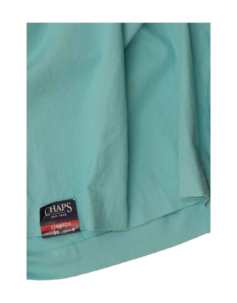 CHAPS Mens Stretch Chino Shorts W50 4XL Turquoise Cotton Vintage Chaps and Second-Hand Chaps from Messina Hembry 