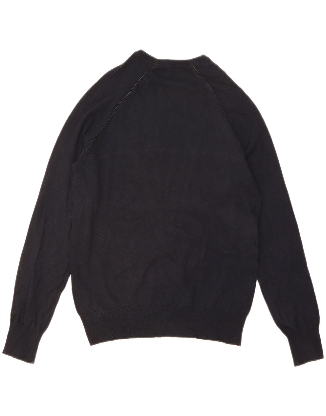 Suéter masculino ZARA com gola redonda e viscose azul marinho pequeno