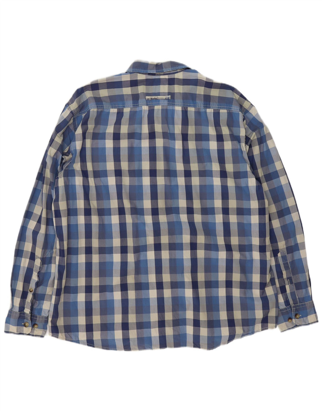 Camisa masculina de ajuste regular CAMEL ACTIVE 2XL algodão xadrez azul