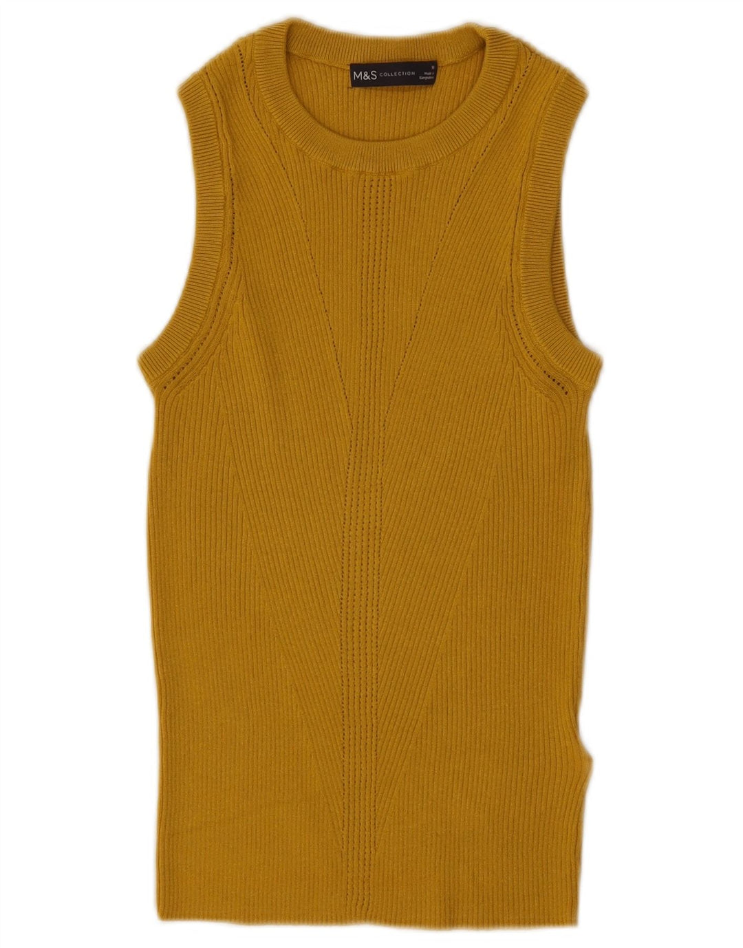 Colete feminino Marks & Spencer Top UK 10 viscose amarela pequena