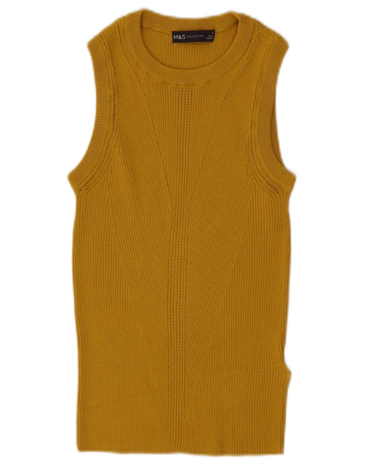 Colete feminino Marks & Spencer Top UK 10 viscose amarela pequena