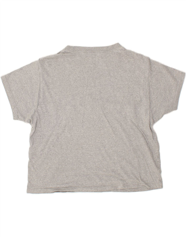 LEVI'S Womens Oversized Crop T-Shirt Top UK 6 XS Grey Cotton Vintage Levi's and Second-Hand Levi's from Messina Hembry 