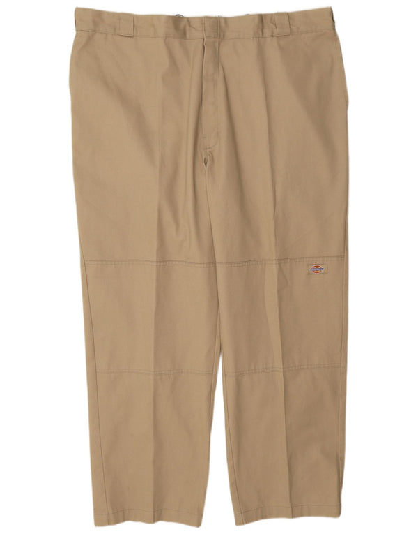 Calças cargo retas masculinas Dickies W44 L32 poliéster bege
