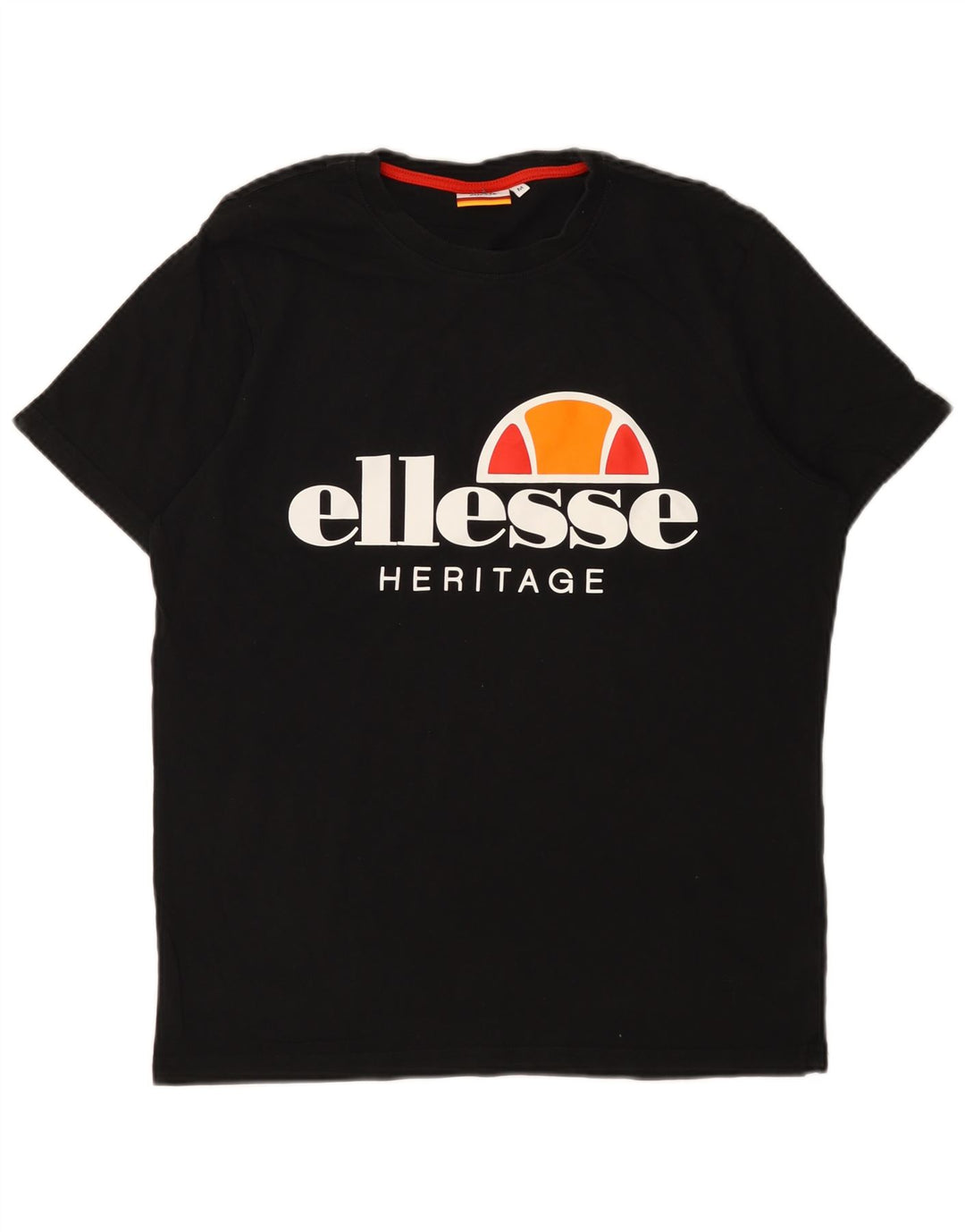 Ellesse Camiseta masculina gráfica Top médio algodão preto
