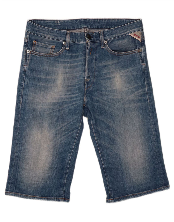 Shorts jeans masculino Replay W30 algodão azul médio