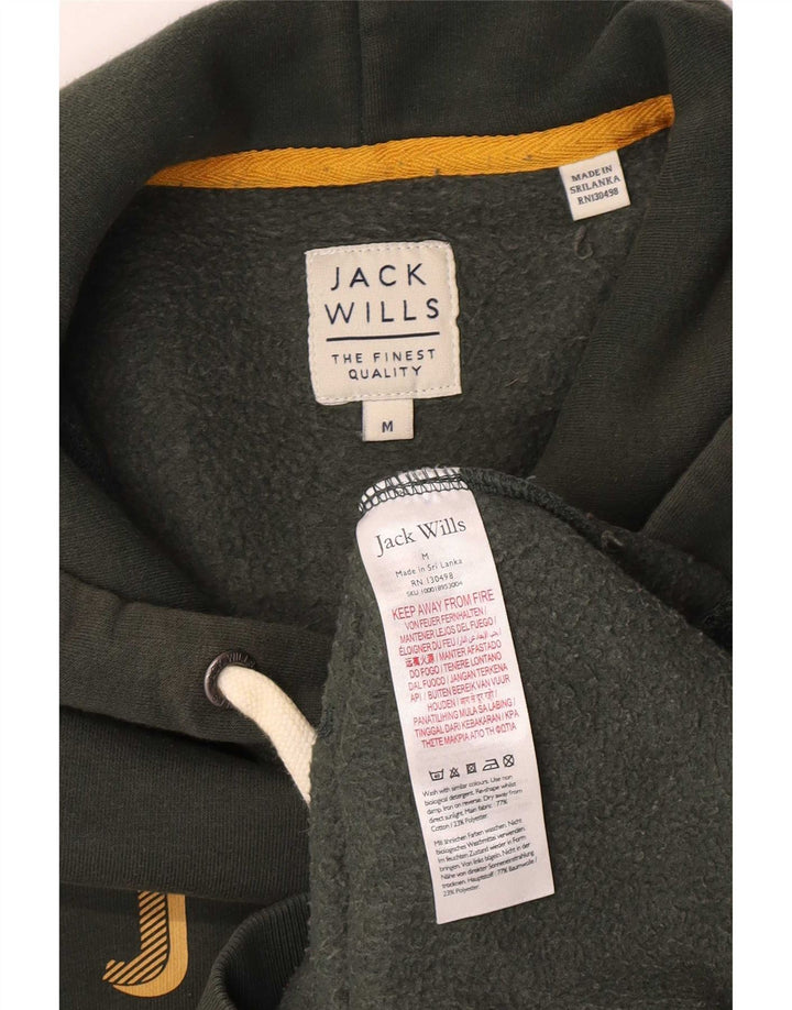Jack Wills moletom com capuz masculino gráfico médio algodão verde