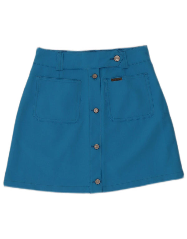 Mini saia feminina Calvin Klein W26 pequena azul poliéster