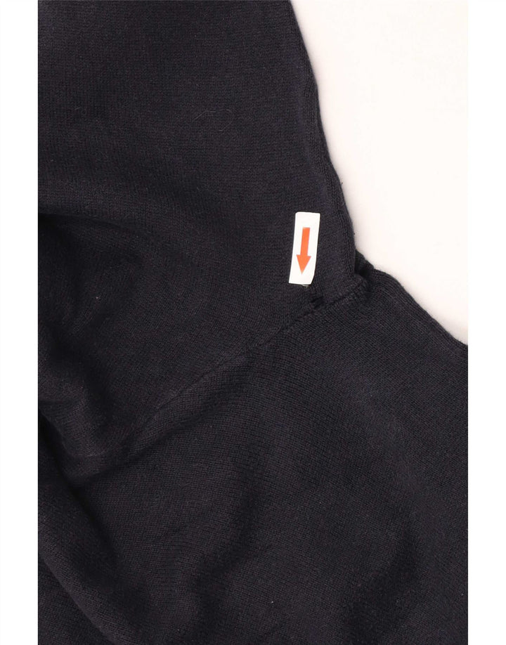 Suéter masculino Gap com gola redonda e botão grande de algodão azul marinho