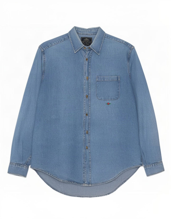 Camisa jeans masculina Charro grande azul