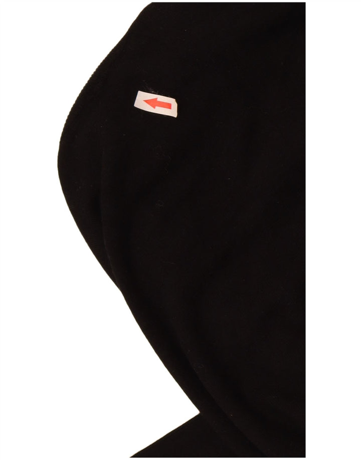 Zara Suéter feminino com gola redonda e botão UK 12 médio preto