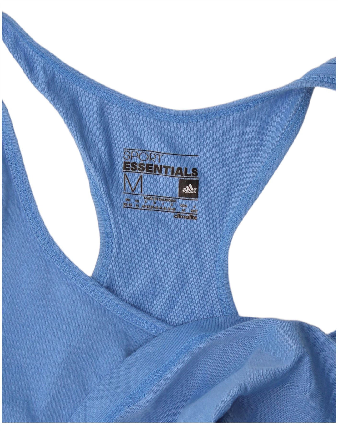 Adidas Womens Climalite Graphic Vest Top UK 12/14 Médio Azul