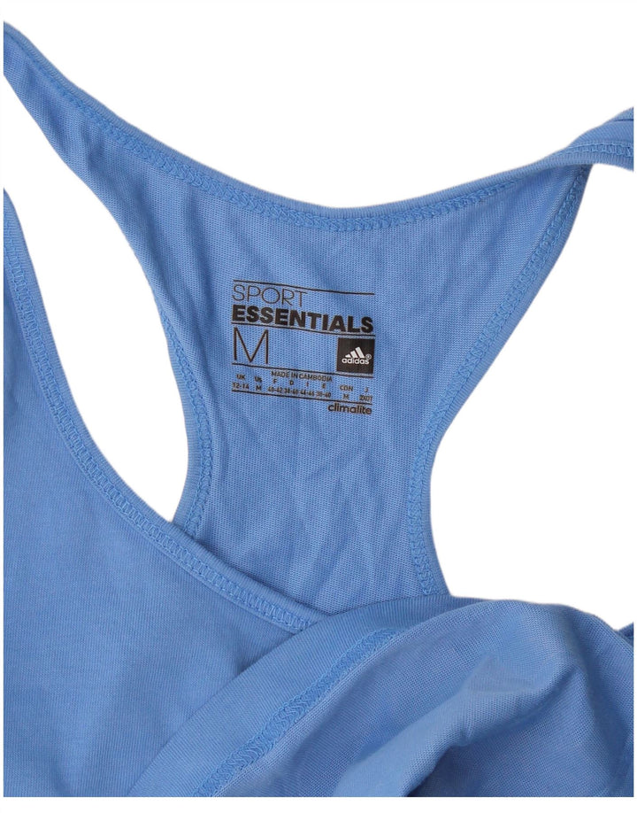 Adidas Womens Climalite Graphic Vest Top UK 12/14 Médio Azul