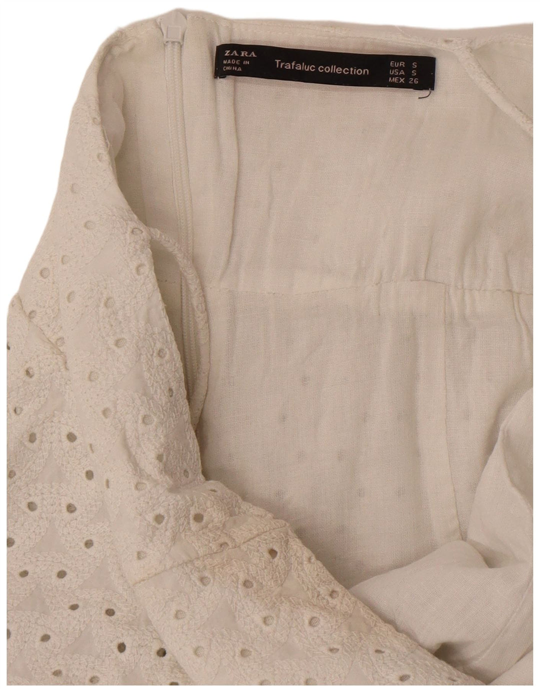 Macacão feminino Zara UK 10 pequeno branco