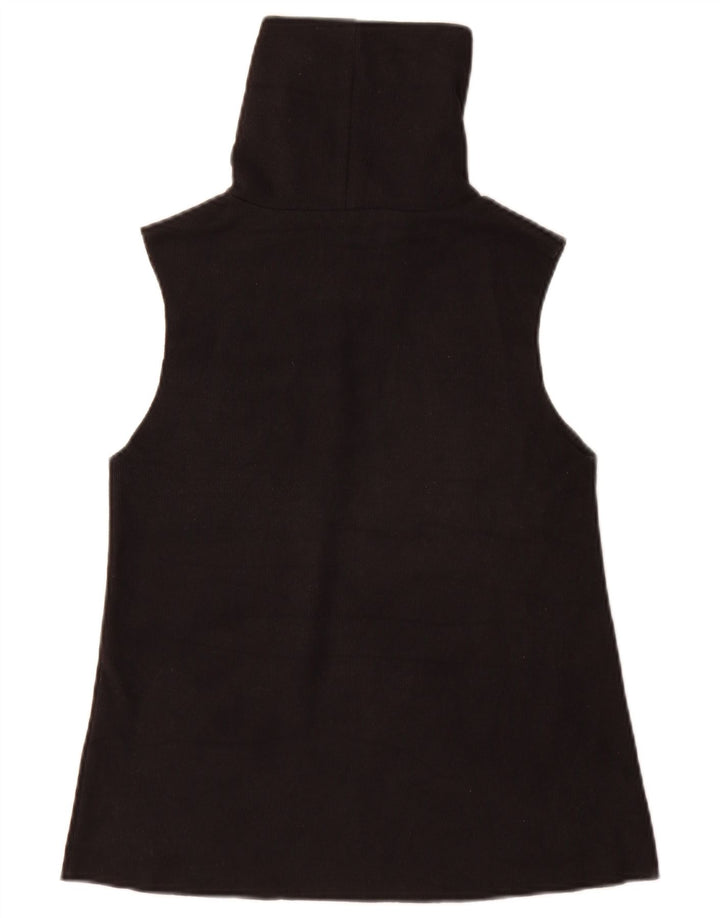 Colete feminino Zara UK 8 pequeno algodão preto