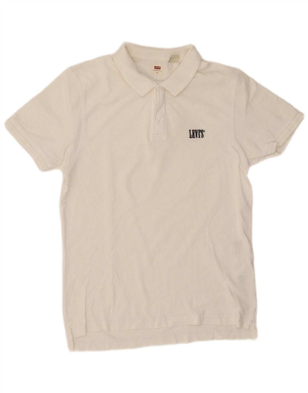 Camisa polo masculina Levi's de algodão branco médio