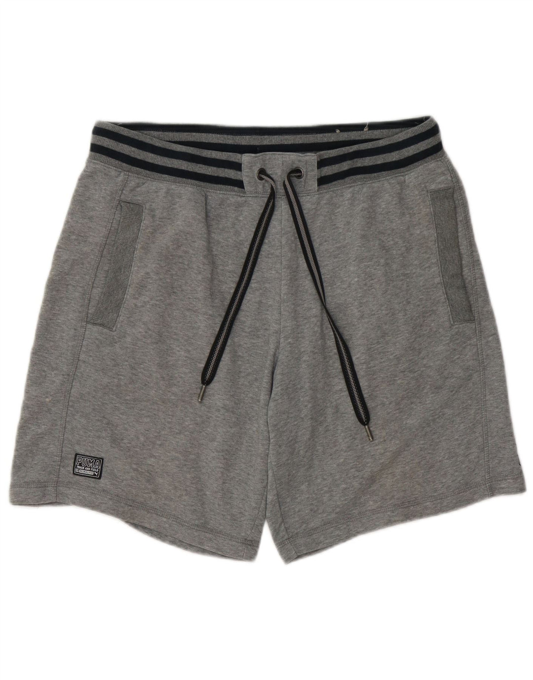 Shorts esportivos gráficos masculinos Puma grande algodão cinza