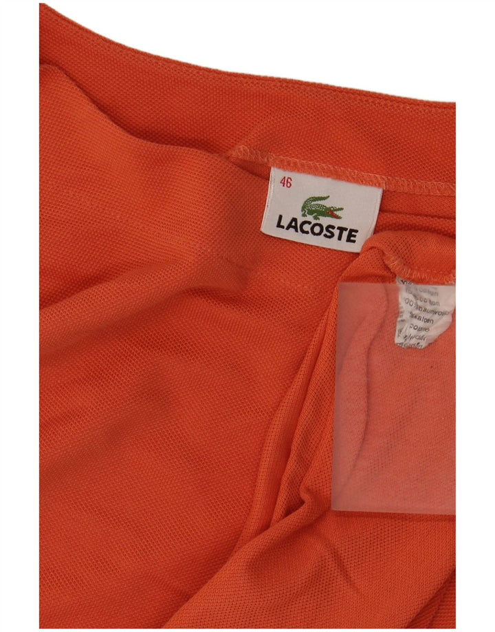 Camiseta feminina Lacoste tamanho superior 46 XL laranja algodão