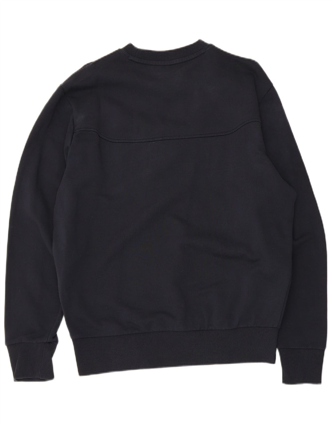 Hugo Boss moletom gráfico masculino jumper médio algodão azul marinho