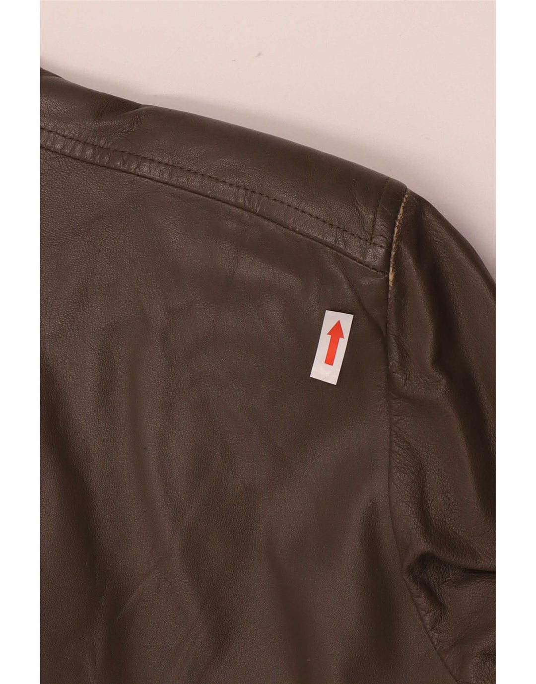 Jaqueta de couro feminina vintage IT 48 XL cáqui
