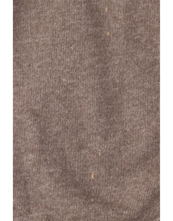 Zara Suéter feminino oversized com gola redonda, Reino Unido 10, pequeno, cinza, poliéster