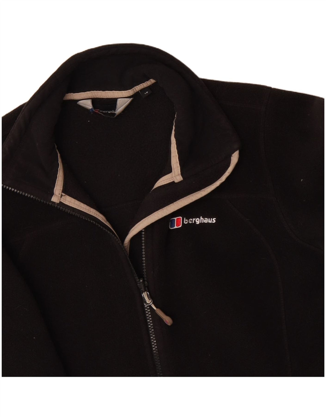 Jaqueta feminina de lã grande BERGHAUS UK 10 poliéster preto pequeno