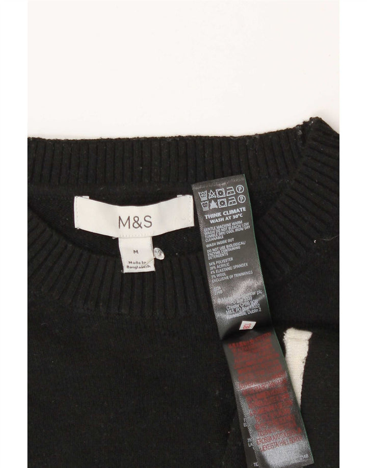 Regata feminina Marks & Spencer com colete Reino Unido 14 poliéster preto médio