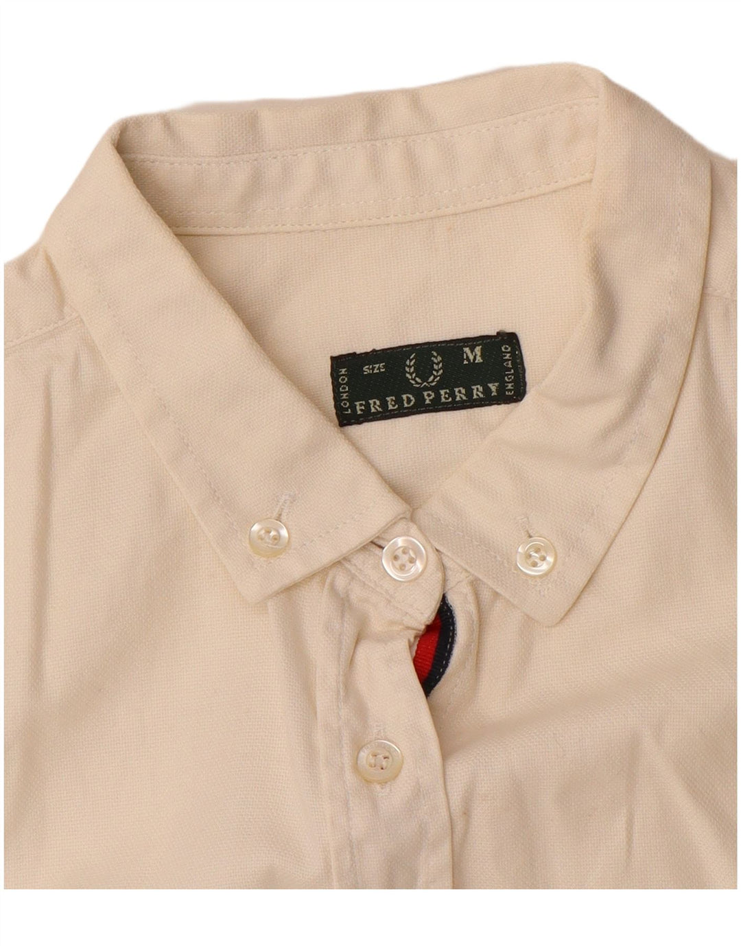 Camisa feminina Fred Perry UK 12 médio branco