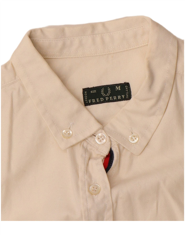 Camisa feminina Fred Perry UK 12 médio branco