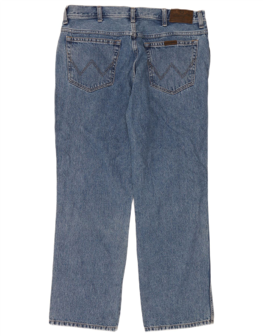 Wrangler masculino regular fit jeans reto W38 L30 algodão azul