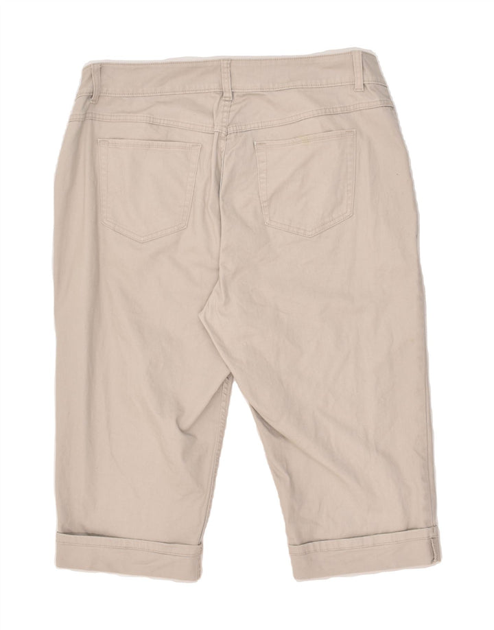 LEE Womens Riders Capri Trousers W36 L17 Beige Cotton | Vintage Lee | Thrift | Second-Hand Lee | Used Clothing | Messina Hembry 
