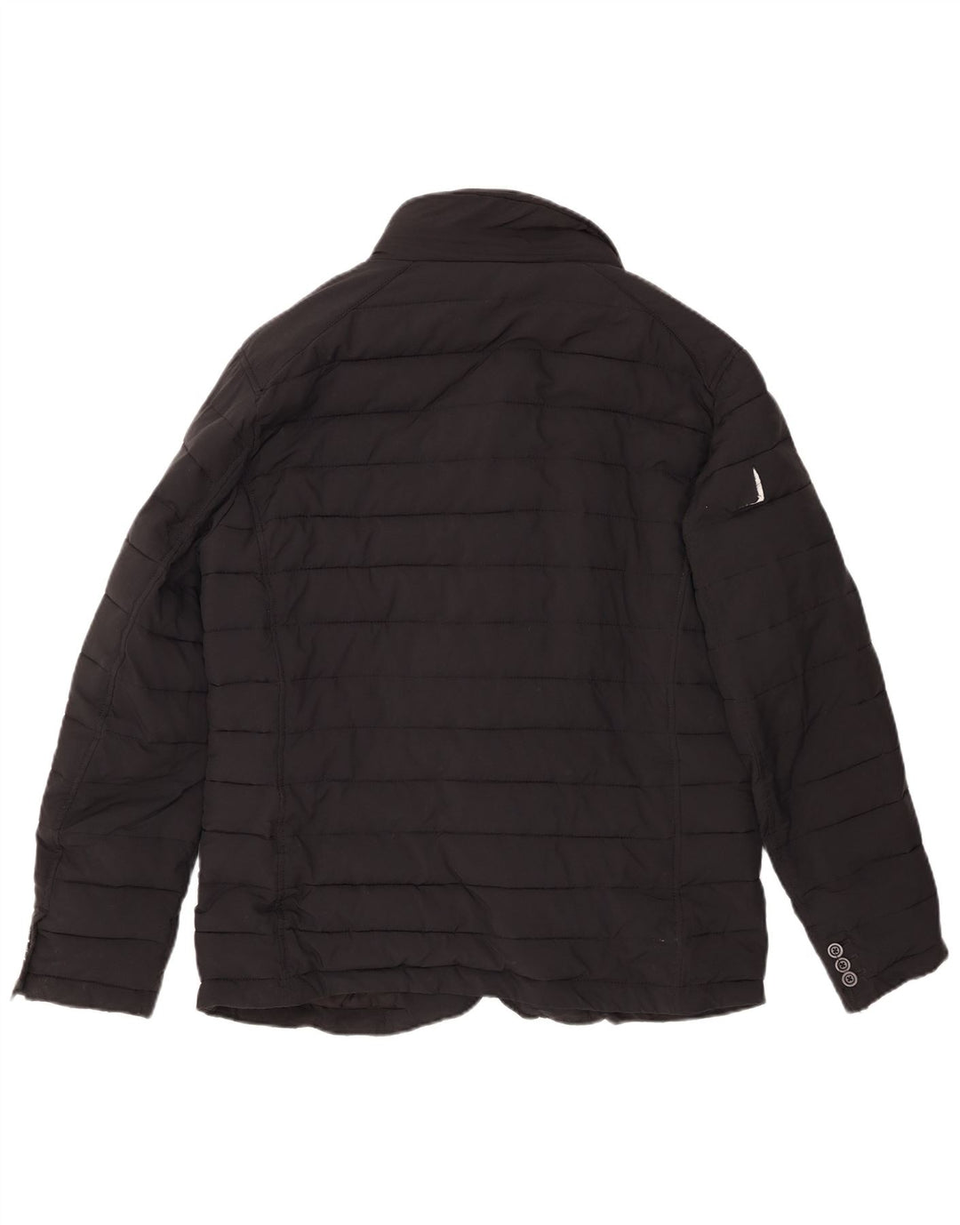 Jaqueta acolchoada masculina Zara UK 40 grande poliéster preto