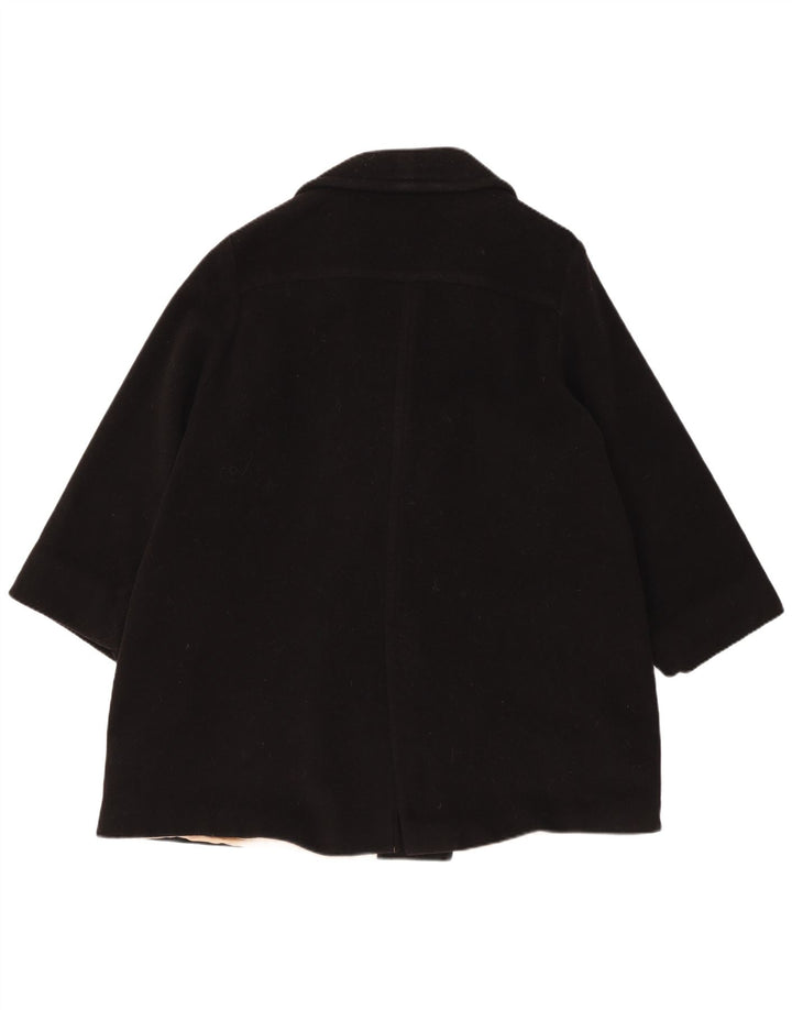 Luisa Spagnoli Casaco feminino manga 3/4 com peito duplo Reino Unido 10 pequeno preto