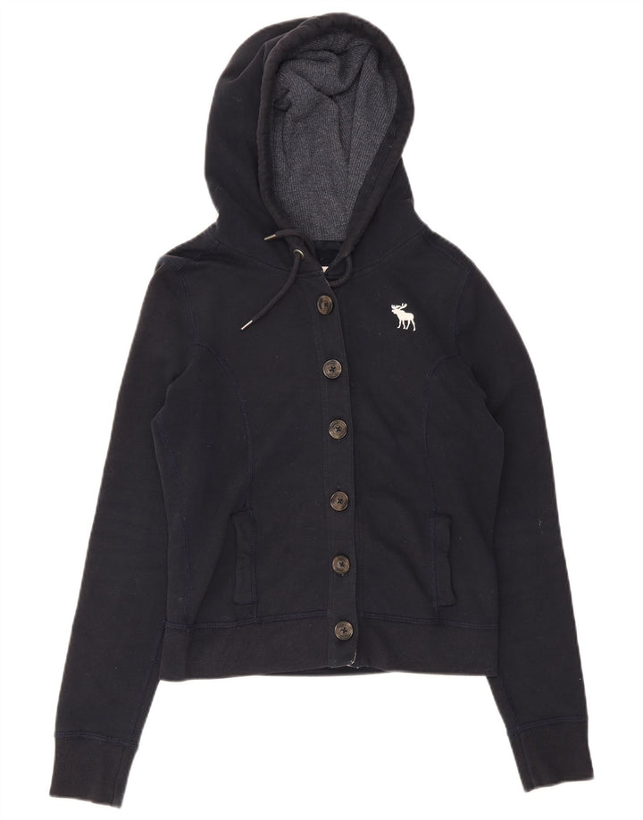 Jaqueta de treino feminina Abercrombie & Fitch UK 14 azul marinho médio