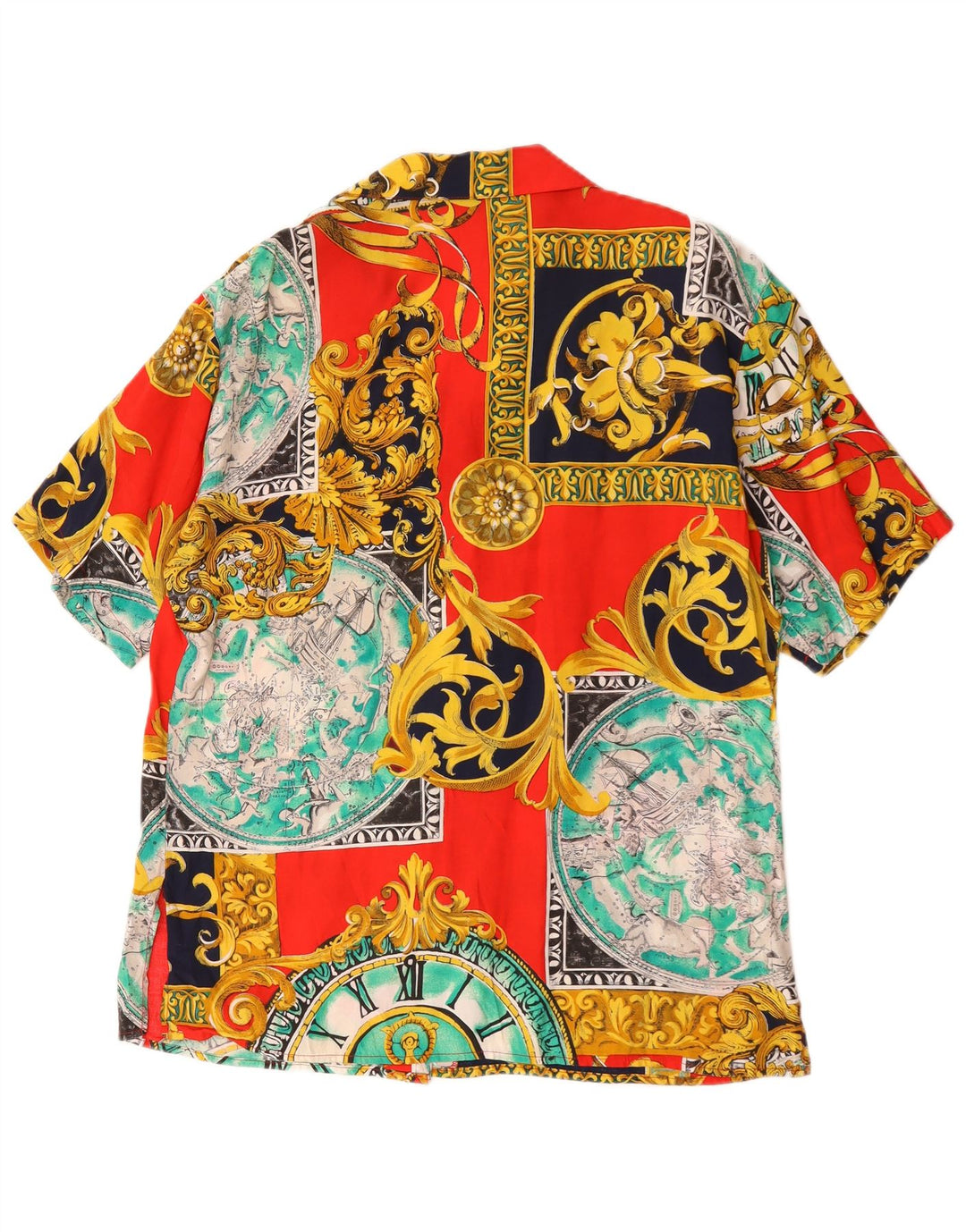 Camisa feminina Giulia Galanti manga curta UK 14 média multicolorida