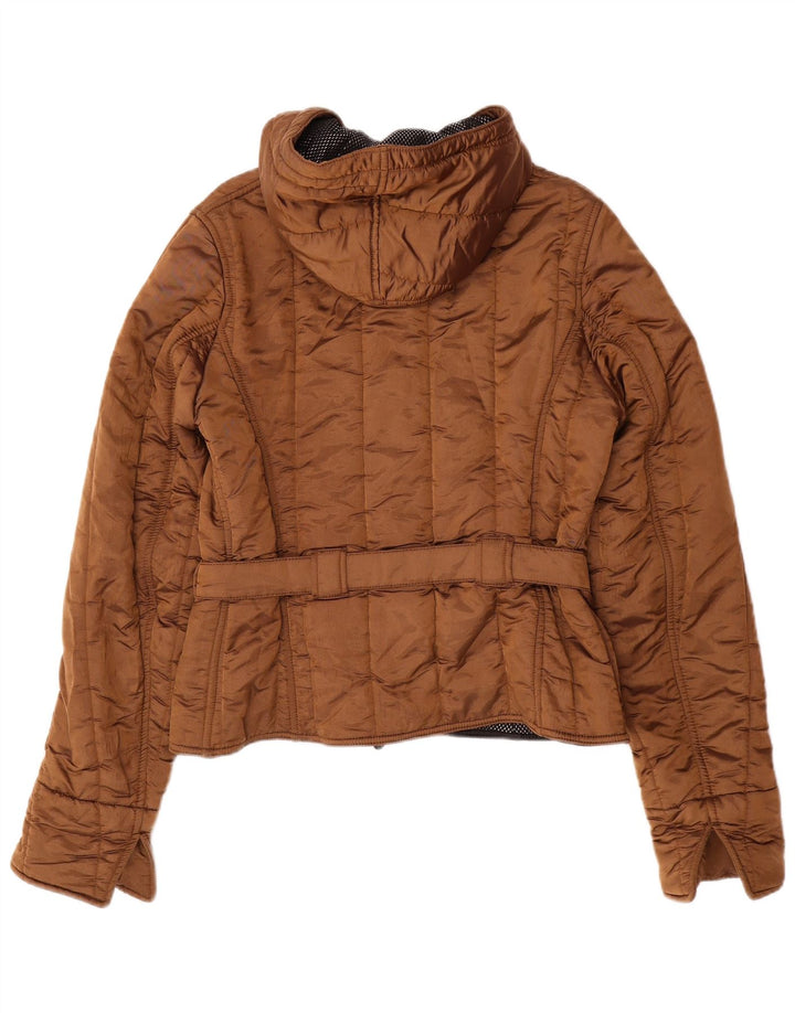 Jaqueta corta-vento feminina Refrigiwear Cruz com capuz UK 20 2XL marrom poliamida