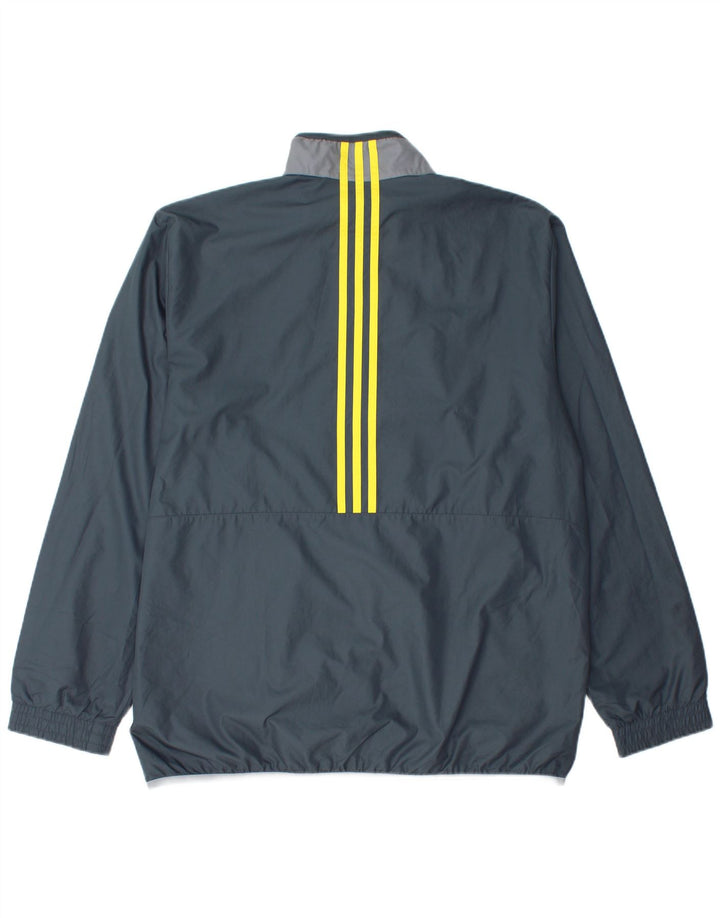Adidas Mens Tracksuit Top Jacket Grande Cinza Poliéster