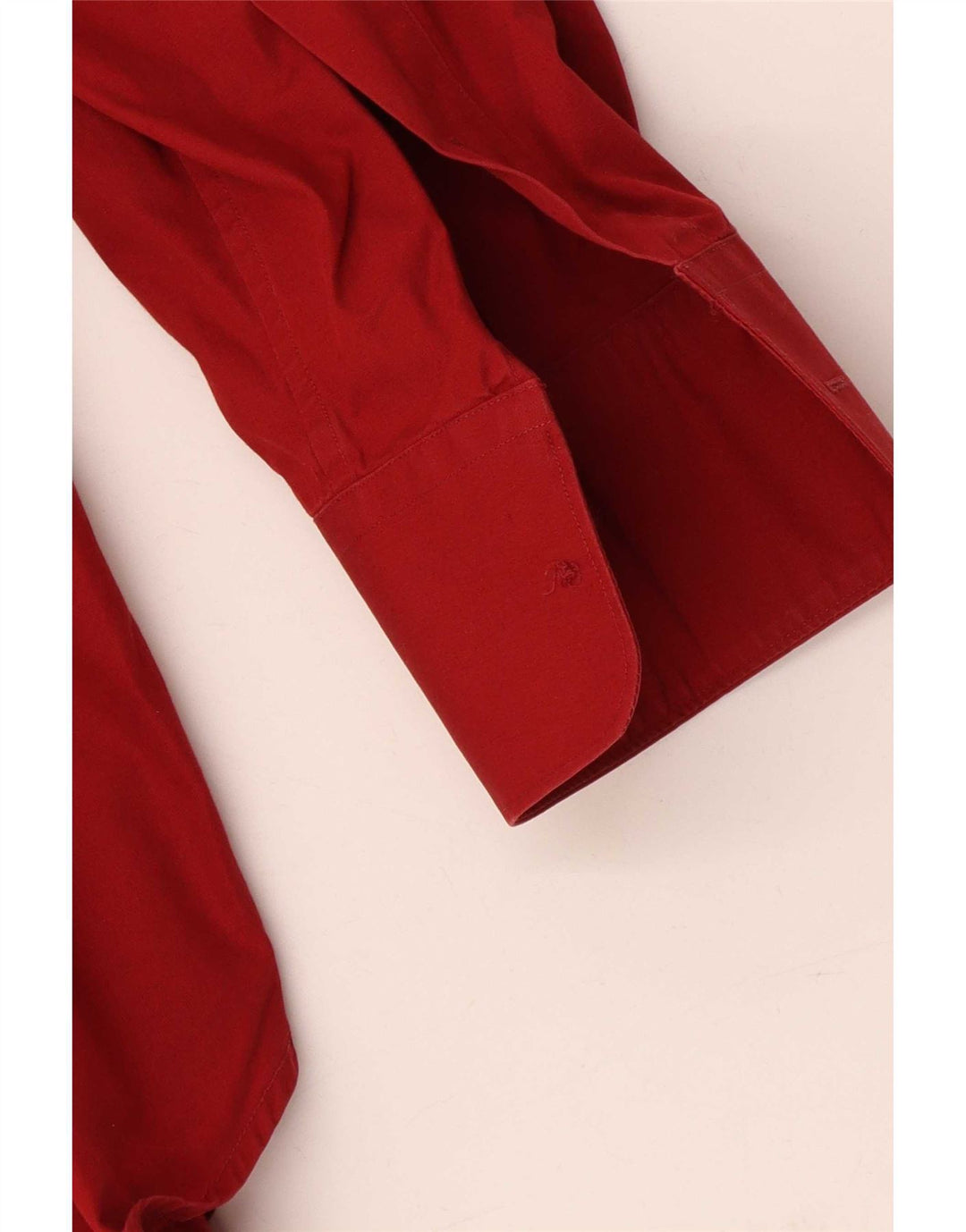 Camisa masculina Versace tamanho 42 16 1/2 grande algodão vermelho