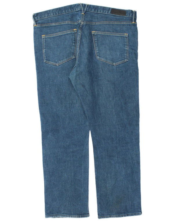 Marks & Spencer Masculino Autograph Straight Jeans W36 L27 Azul Algodão