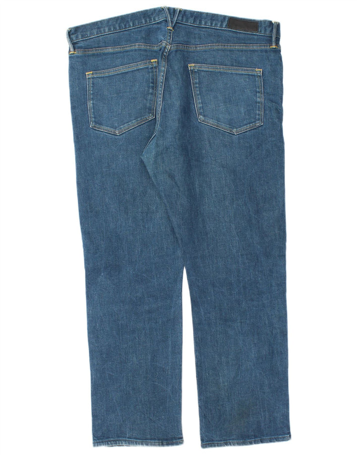 Marks & Spencer Masculino Autograph Straight Jeans W36 L27 Azul Algodão