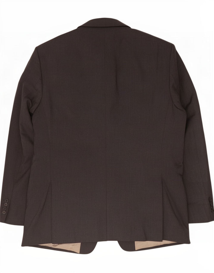 Jaqueta blazer masculina de 2 botões Marks & Spencer Reino Unido 46 XL lã cinza
