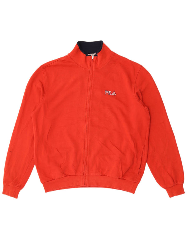 Fila Mens Tracksuit Top Jacket Médio Algodão Vermelho