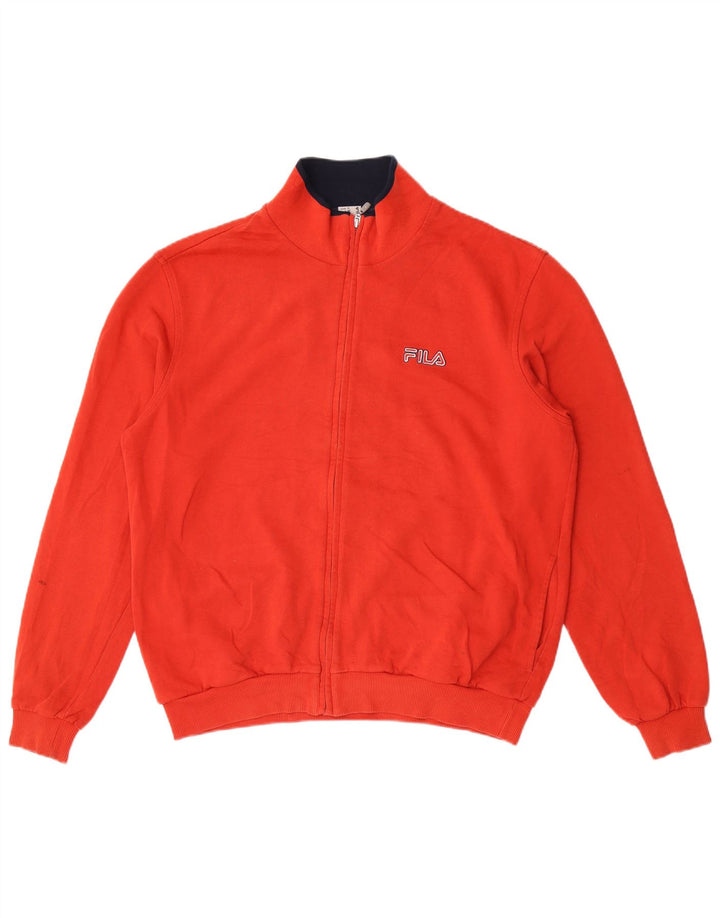 Fila Mens Tracksuit Top Jacket Médio Algodão Vermelho