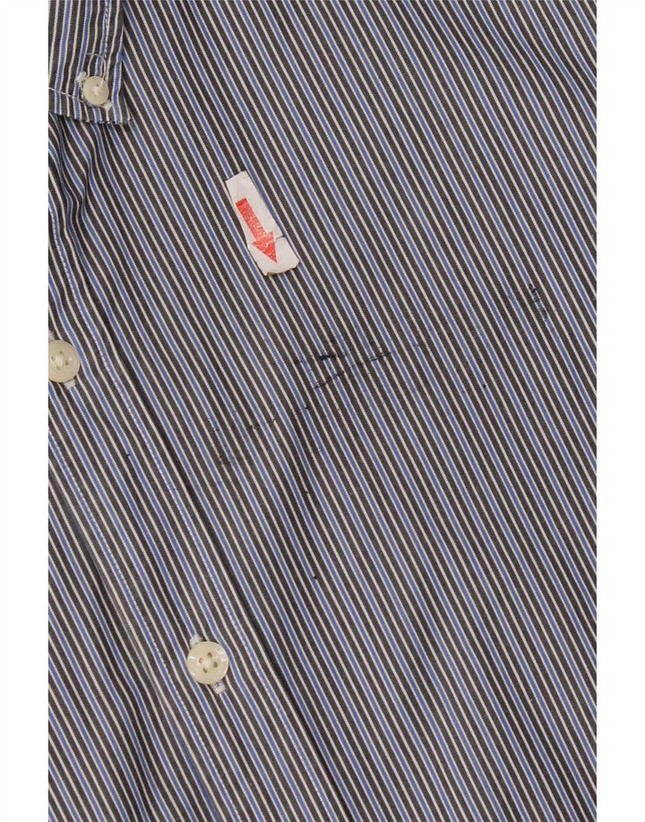 Camisa masculina Levi's Standard Fit XL algodão listrado azul