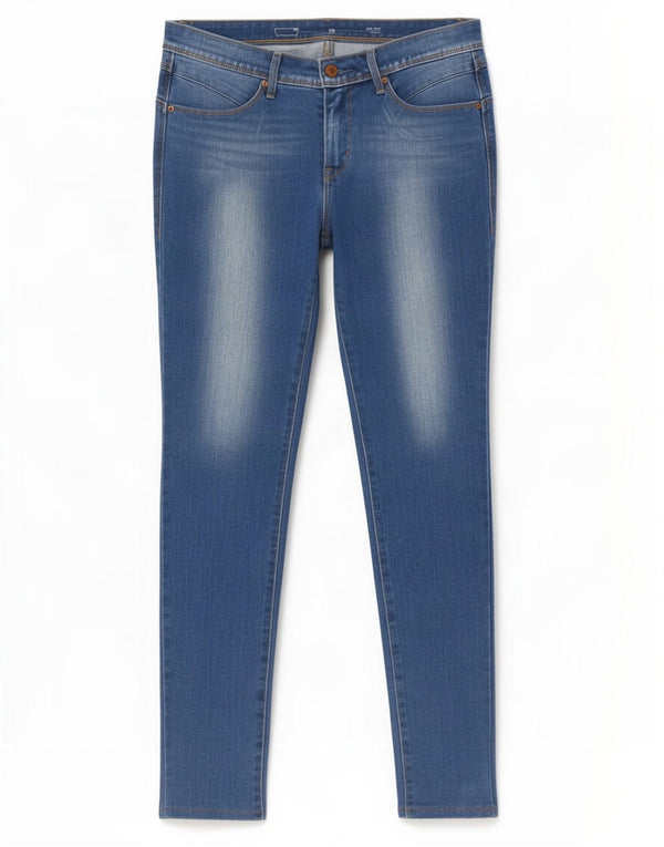 Jeans skinny de cintura média feminino Levi's W28 L30 azul