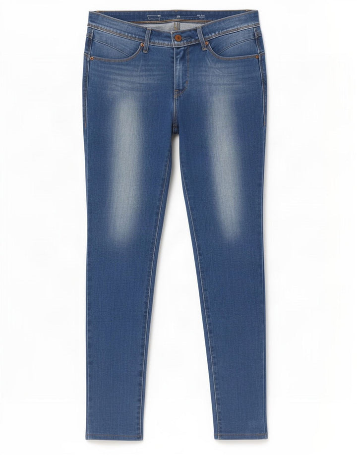 Jeans skinny de cintura média feminino Levi's W28 L30 azul