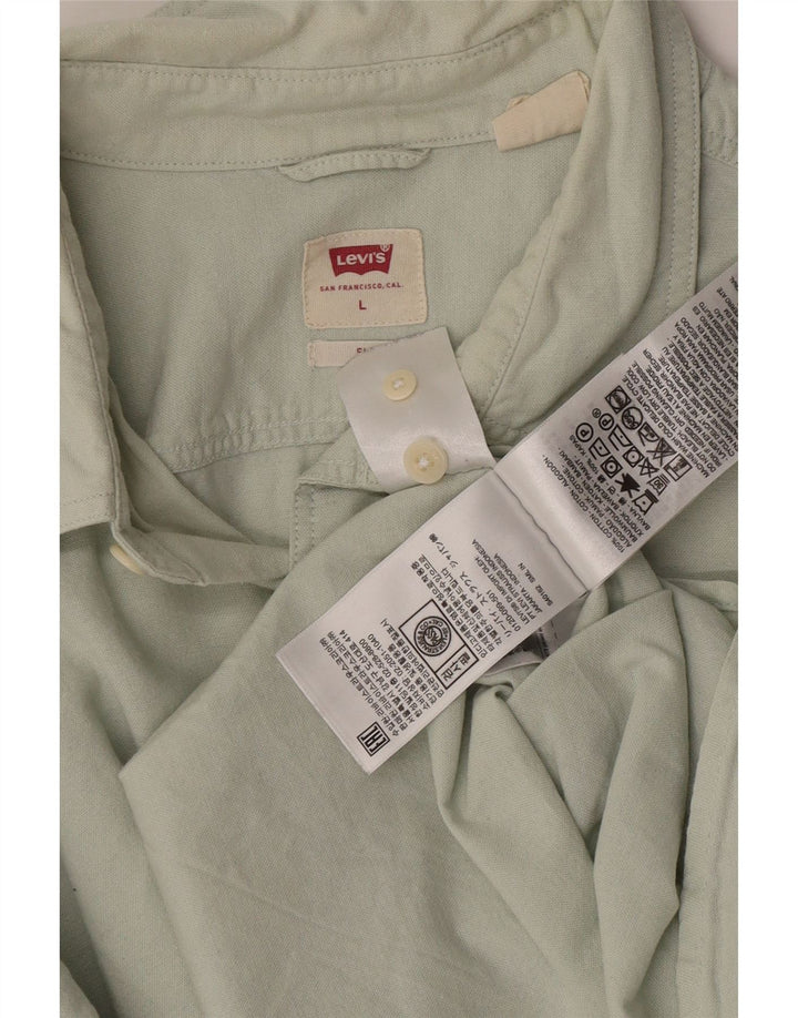 Camisa masculina Levi's grande algodão verde